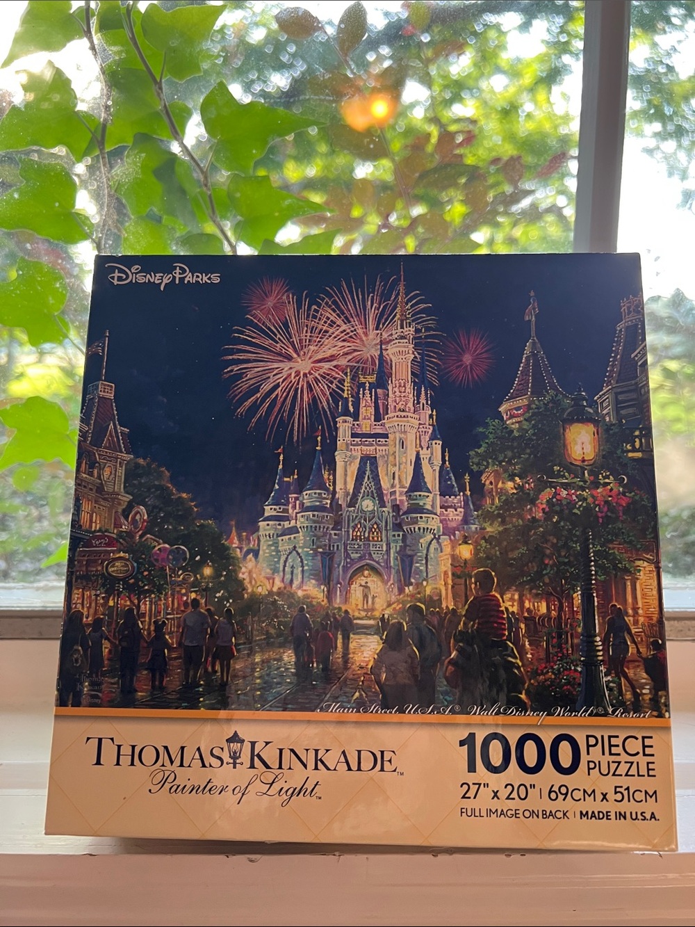 Disney Parks Multicolor Castle Fireworks Puzzle- Thomas Kinkade